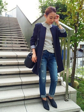 「LOUNGEDRESS（ラウンジドレス）のアイテム（その他アウター）」を使った、Loungedressさん（レディース・160cm）の秋コーディネート
