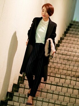 「LOUNGEDRESS（ラウンジドレス）のアイテム（その他アウター）」を使った、Loungedressさん（レディース・160cm）の秋コーディネート
