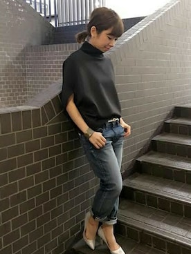 「YANUK（ヤヌーク）のアイテム」を使った、Loungedressさん（レディース・160cm）の冬コーディネート