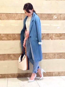 「YANUK（ヤヌーク）のアイテム」を使った、Loungedressさん（レディース・160cm）の春コーディネート