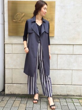 「LOUNGEDRESS（ラウンジドレス）のアイテム（トレンチコート）」を使った、Loungedressさん（レディース・160cm）の春コーディネート