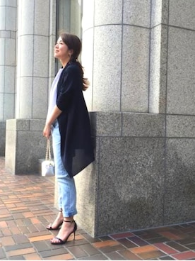 「YANUK（ヤヌーク）のアイテム」を使った、Loungedressさん（レディース・160cm）の夏コーディネート