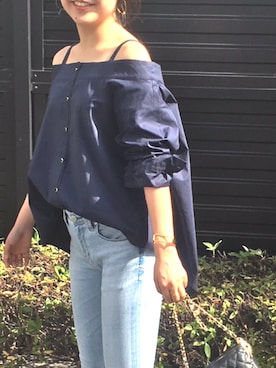 「YANUK（ヤヌーク）のアイテム」を使った、Loungedressさん（レディース・160cm）の夏コーディネート