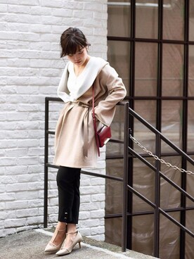 「LOUNGEDRESS（ラウンジドレス）のアイテム（その他アウター）」を使った、Loungedressさん（レディース・160cm）の秋コーディネート