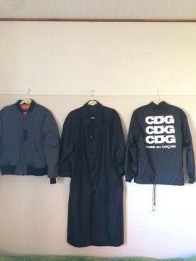 「COMME des GARCONS HOMME（コム デ ギャルソン・オム）のアイテム（ナイロンジャケット）」を使った、だーしまさん（メンズ・170cm）の秋コーディネート