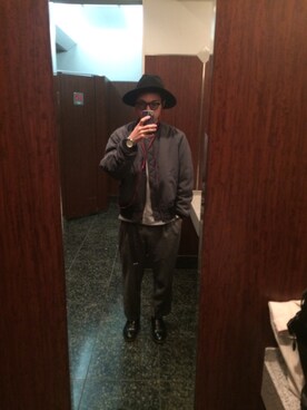 「COMME des GARCONS HOMME（コム デ ギャルソン・オム）のアイテム（その他アウター）」を使った、だーしまさん（メンズ・170cm）の秋コーディネート