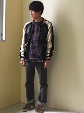 「薔薇」｜「アイテム（ブルゾン）」を使った、Yujiさん（メンズ・173cm）の秋コーディネート