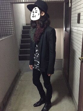 「rag & bone（ラグアンドボーン）のアイテム（帽子）」を使った、アナGO!!!さん（メンズ・168cm）の秋コーディネート