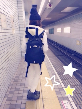 「スウェット×シャツ」｜「アイテム（その他）」を使った、もとchan♡さん（レディース・153cm）の冬コーディネート