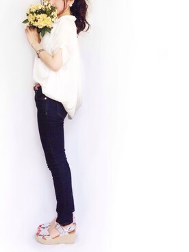 「UNITED ARROWS（ユナイテッドアローズ）のアイテム（ピアス（両耳用））」を使った、Marieさん（レディース・152cm）の夏コーディネート