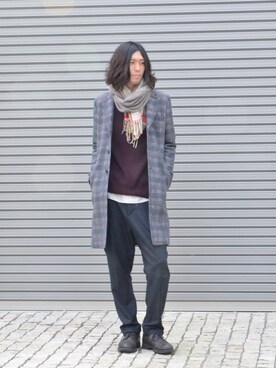 フォーマルスーツ 小物を使った 大判ストール の人気ファッションコーディネート Wear