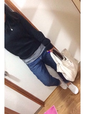 「スエット」｜「アイテム（キャミソール）」を使った、sioriさん（レディース・157cm）の秋コーディネート