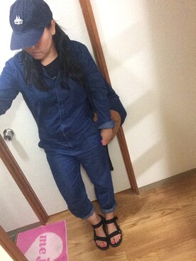 「FOREVER 21」｜「アイテム（つなぎ/オールインワン）」を使った、sioriさん（レディース・157cm）の夏コーディネート