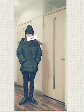 「MORGAN（モルガン）のアイテム（ジャケット/アウター）」を使った、kyonさん（レディース・159cm）の冬コーディネート