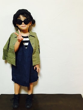 「ラブ＆ピース2016」｜「アイテム（ジャケット/アウター）」を使った、ico&hicoさん（キッズ・100cm）の秋コーディネート