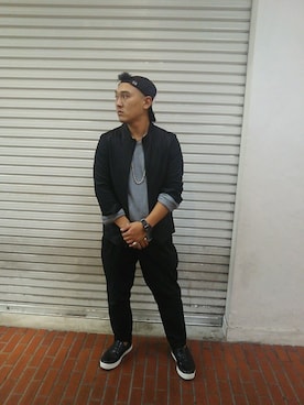 「GGD（ジージーディー）のアイテム（パンツ）」を使った、GRAND GLOBAL吉祥寺店さん（メンズ・173cm）の冬コーディネート