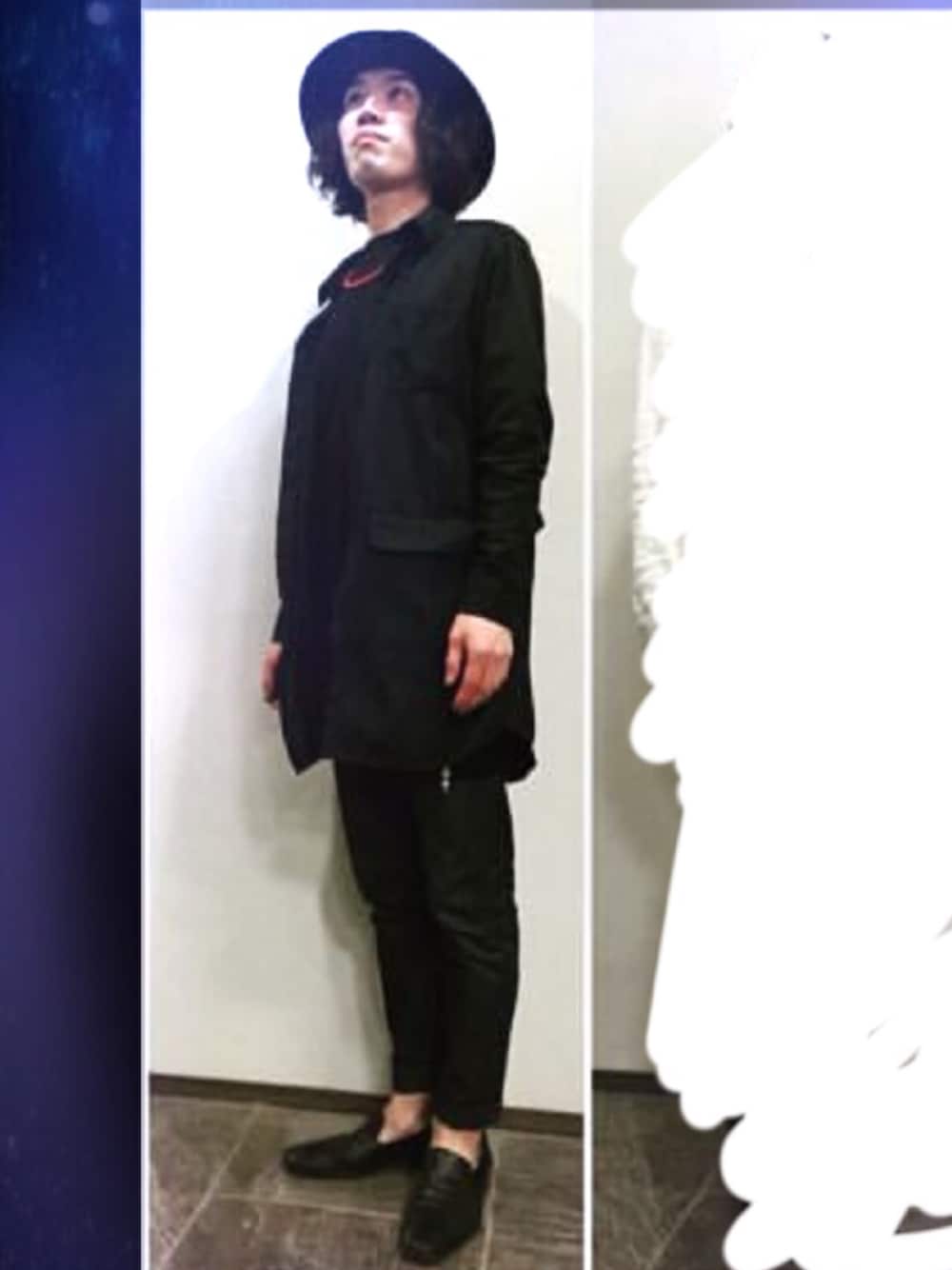 「PRADAのアイテム（ドレスシューズ、ブラック系）」を使った、JUN SUGITAさん（メンズ・168cm）の冬コーディネートの1枚目の写真