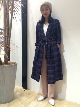 「BEAUTY&YOUTH UNITED ARROWS（ビューティーアンドユースユナイテッドアローズ）のアイテム（トップス、ホワイト系）」を使った、Sayaka Toujouさん（レディース・160cm）の夏コーディネート