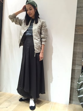 「NEW ERA（ニューエラ）の【予約】【別注】 ＜NEW ERA＞ 9TWENTY YK/キャップ（キャップ、グリーン系）」を使った、Sayaka Toujouさん（レディース・160cm）の夏コーディネート