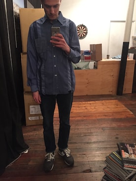 「orSlow（オアスロウ）のアイテム（その他）」を使った、tristenさん（メンズ・183cm）の秋コーディネート