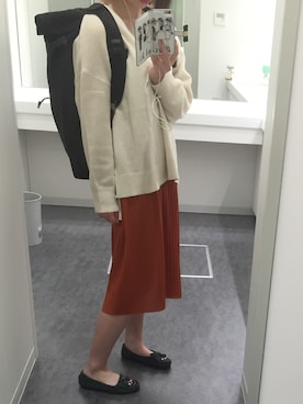 「Kastane」｜「アイテム（モカシン/デッキシューズ）」を使った、あさいえりさん（レディース・160cm）の秋コーディネート