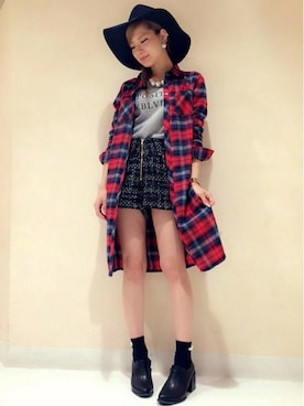 「くつした」｜「アイテム（ブーティ）」を使った、Yukaさん（レディース・158cm）の秋コーディネート
