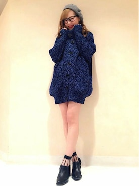 「ドルマン」｜「アイテム（ハンチング/ベレー帽）」を使った、Yukaさん（レディース・158cm）の秋コーディネート
