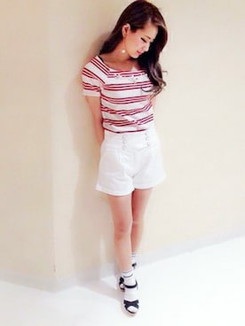 「サンダルに靴下」｜Yukaさん（レディース・158cm）の春コーディネート