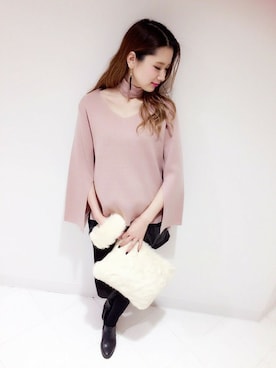 「VENCEEXCHANGE（ヴァンスエクスチェンジ）のアイテム」を使った、Yukaさん（レディース・158cm）の冬コーディネート