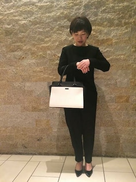 「agnes b.（アニエスベー）のアイテム（バッグ）」を使った、YUKIさん（レディース・157cm）の冬コーディネート