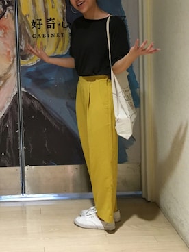 「FOREVER 21（フォーエバー トゥエンティーワン）のアイテム（スニーカー）」を使った、marisaさん（レディース・153cm）の秋コーディネート