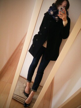 「MidiUmi（ミディウミ）のアイテム（その他アウター）」を使った、k(ani)さん（レディース・161cm）の秋コーディネート