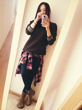 「神フェス3」｜k(ani)さん（レディース・161cm）の冬コーディネート