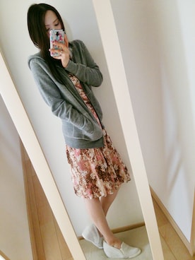 「春ワンピ」｜「アイテム（その他）」を使った、k(ani)さん（レディース・161cm）の春コーディネート