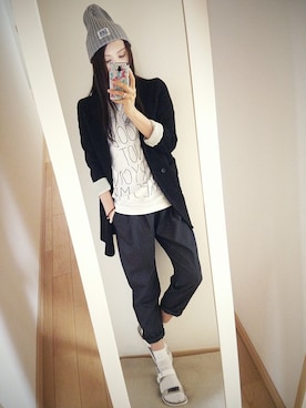 「COMME CA DU MODE（コムサデモード）のアイテム（テーラードジャケット）」を使った、k(ani)さん（レディース・161cm）の春コーディネート