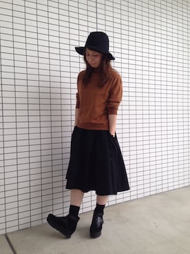 「アイテム（トップス、ブラウン系）」を使った、ｓｈｉｍｉ_ｙａｎさん（レディース・152cm）の秋コーディネート