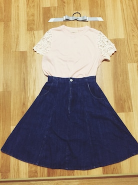 「ricori（リコリ）のアイテム」を使った、ゆきぶーさん（レディース・154cm）の夏コーディネート