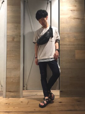 「HAV-A-HANK（ハバハンク ）のアイテム」を使った、Yusukeさん（メンズ・173cm）の夏コーディネート