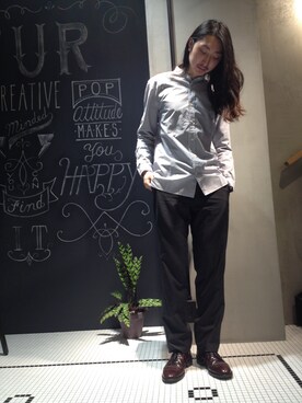 「URBAN RESEARCH（アーバンリサーチ）のUR BAND COLLAR SHIRT（シャツ/ブラウス、その他）」を使った、oginoさん（メンズ・176cm）の春コーディネート