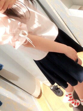 「PAGEBOY（ページボーイ）のアイテム（スカート、ブラック系）」を使った、新藤さん（レディース・168cm）の秋コーディネート