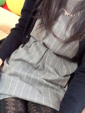 「PAGEBOY（ページボーイ）のアイテム（ワンピース/ドレス、グレー系）」を使った、新藤さん（レディース・168cm）の秋コーディネート