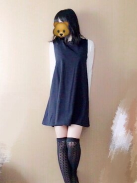 「PAGEBOY（ページボーイ）のアイテム（ワンピース/ドレス、ブルー系）」を使った、新藤さん（レディース・168cm）の秋コーディネート