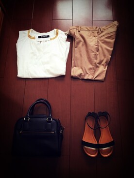 「RODEO（ロデオ）のアイテム」を使った、細野朋子さん（レディース・150cm）の夏コーディネート