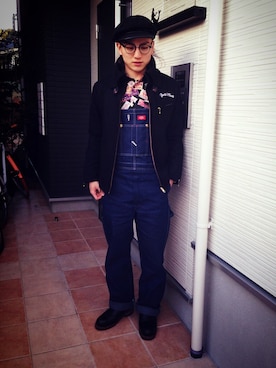 「アイテム（オールインワン・サロペット）」を使った、Osawa Ayumuさん（メンズ・177cm・20代）の冬コーディネート