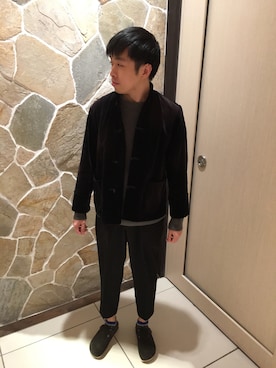 「アイテム（その他アウター）」を使った、Alex_Tangさん（メンズ・170cm・20代）の冬コーディネート