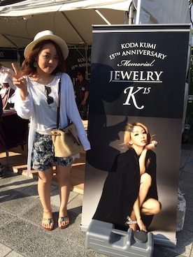 「ENVYM（アンビー）のアイテム（ナイロンジャケット）」を使った、あんなさん（レディース・158cm）の夏コーディネート