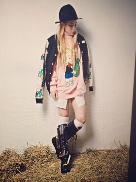 「JOYRICH」｜「アイテム（その他シューズ）」を使った、Candee郭百白さん（レディース・161cm）の秋コーディネート