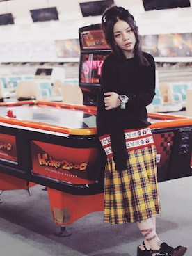 「KYE（キー）のアイテム」を使った、Candee郭百白さん（レディース・160cm）の秋コーディネート