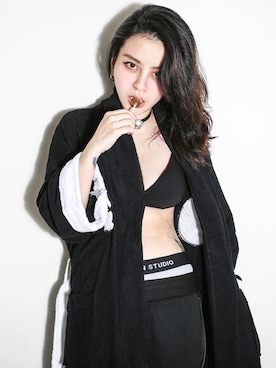 「AES（エーイーエス）のアイテム（ジャケット/アウター）」を使った、Candee郭百白さん（レディース・160cm）の秋コーディネート