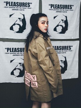 「A.FOUR Labs（エーフォーラブス）のアイテム」を使った、Candee郭百白さん（レディース・160cm）の夏コーディネート